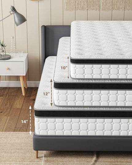 12" Hybrid Pocket Coil Gel Memory Foam King Mattress