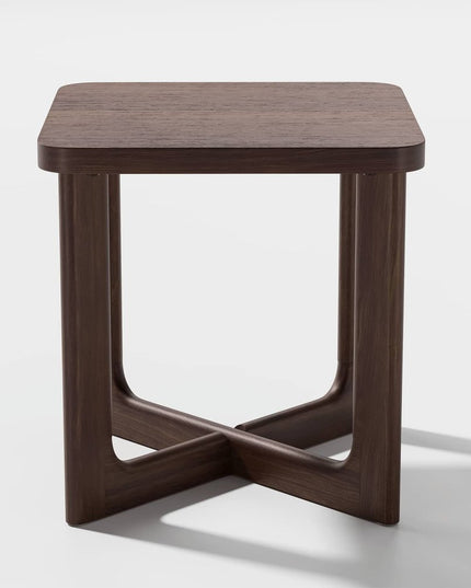 24" Brown Wood Square Cross Legs End Table