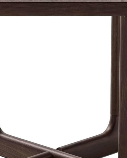 24" Brown Wood Square Cross Legs End Table