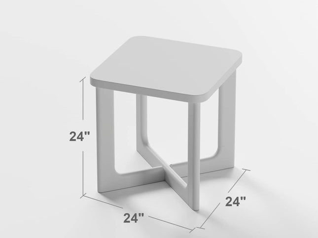 24" Brown Wood Square Cross Legs End Table
