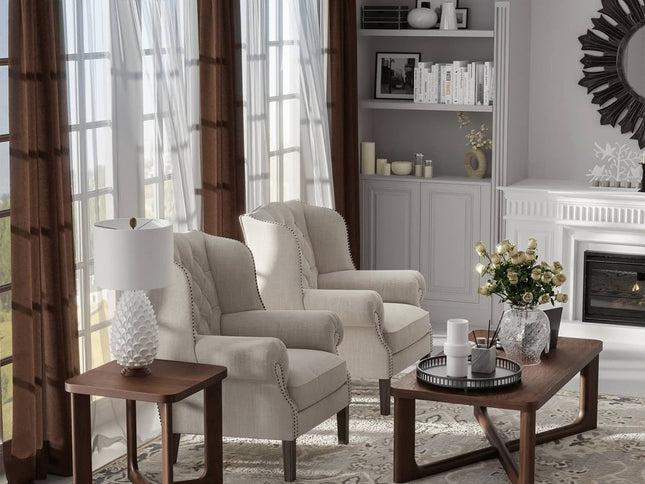 24" Brown Wood Square Cross Legs End Table