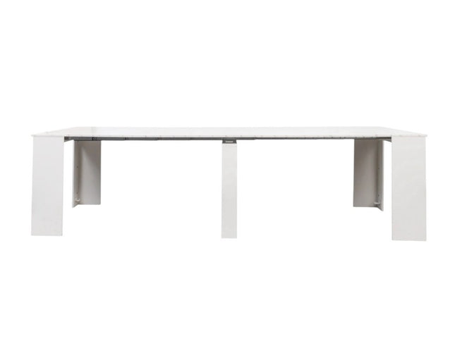 35" White Wood Floor Shelf Coffee Table