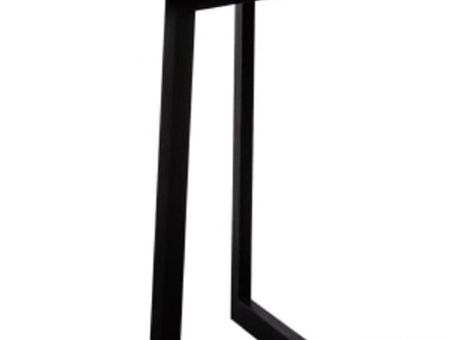 71" Black Wood Trestle Coffee Table