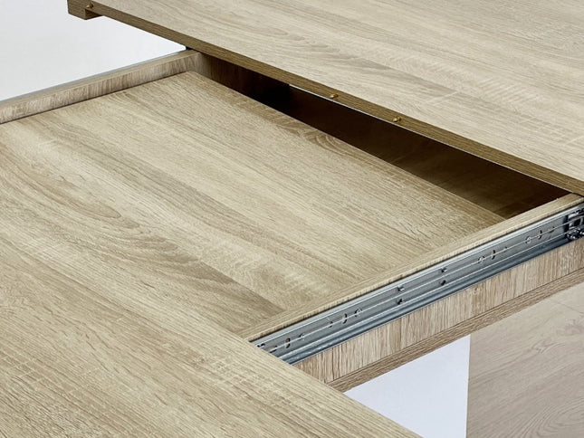 59" Brown and White Wood Oval Cross Legs Coffee Table