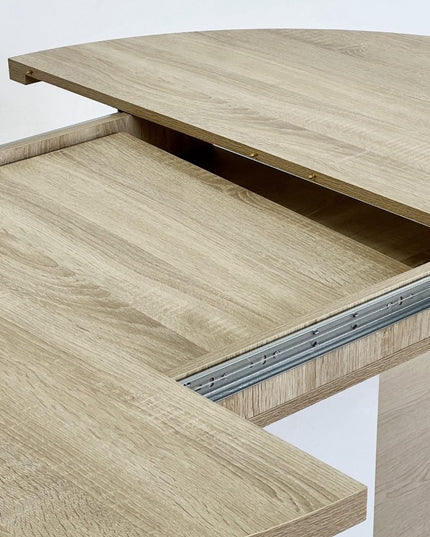 59" Brown and White Wood Oval Cross Legs Coffee Table