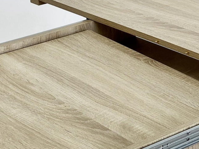 59" Brown and White Wood Oval Cross Legs Coffee Table