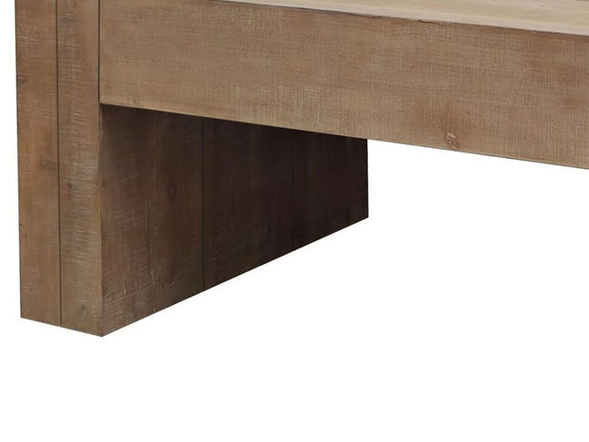 49" Natural Wood Chunky Rectangular Coffee Table