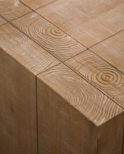 49" Natural Wood Chunky Rectangular Coffee Table