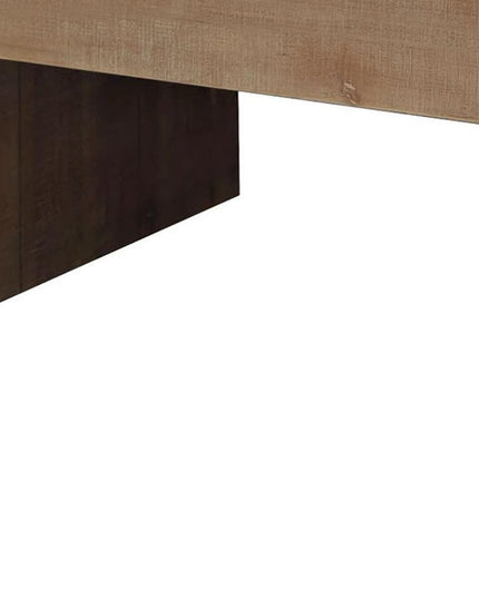 49" Natural Wood Chunky Rectangular Coffee Table