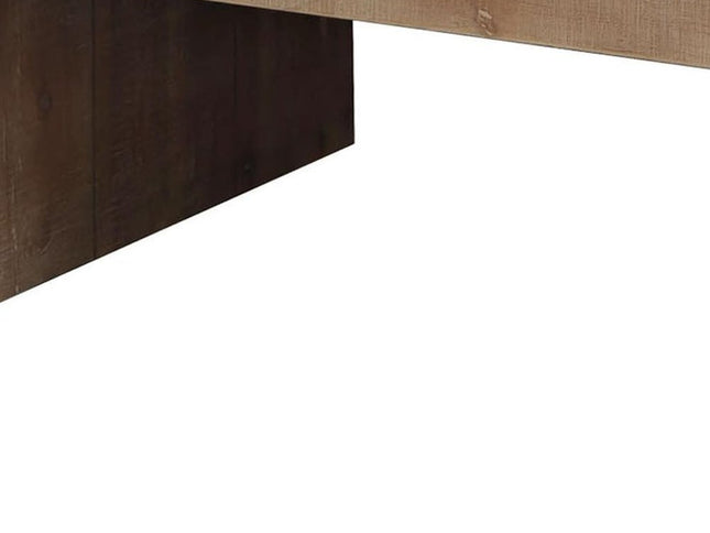 49" Natural Wood Chunky Rectangular Coffee Table