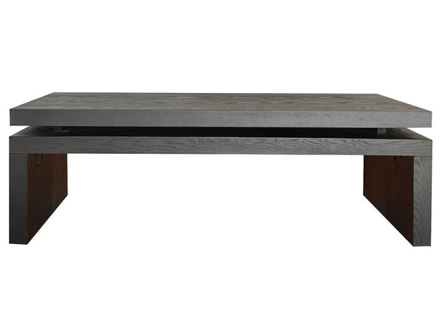48" Black Wood Floating Frame Coffee Table