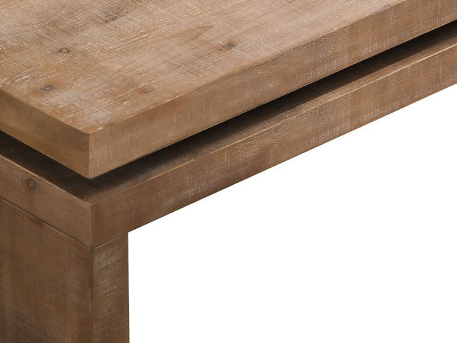 48" Natural Wood Distressed Floating Frame Coffee Table