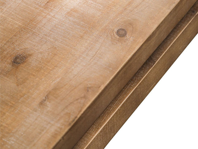 48" Natural Wood Distressed Floating Frame Coffee Table