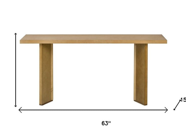 63" Natural Wood Coffee Table
