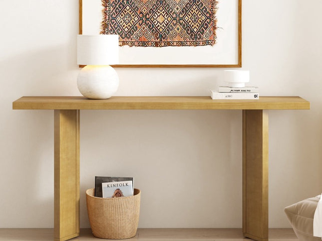 63" Natural Wood Coffee Table