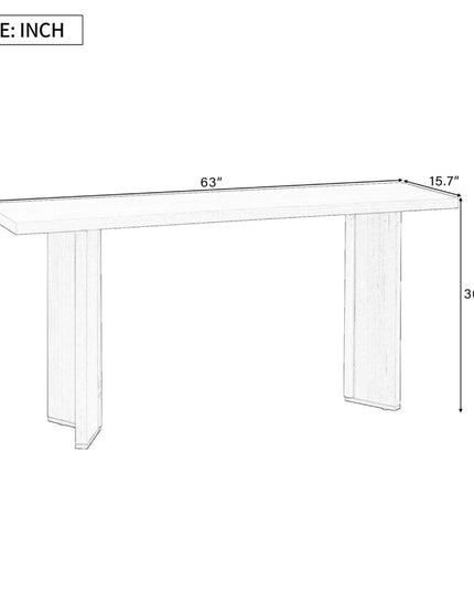63" Natural Wood Coffee Table