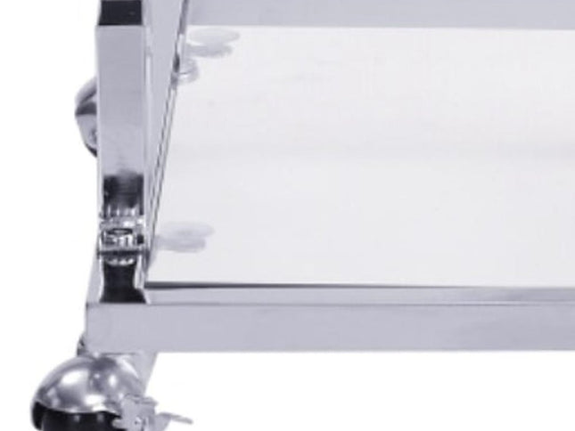 26" White Glass and Acrylic Square Coffee Table