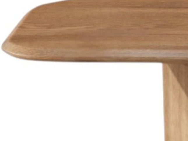 47" Natural Wood Free Form Double Pedestal Coffee Table