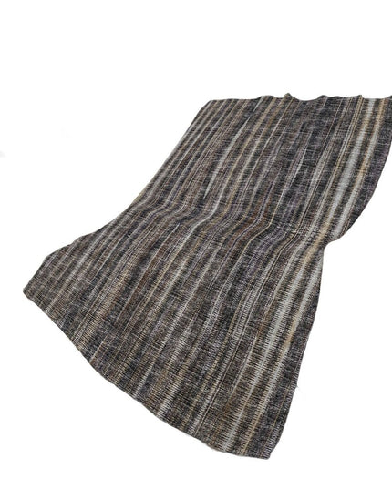 50" X 70" Brown And Beige Striped Polyester Woven Plush Throw Blanket