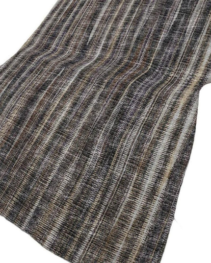 50" X 70" Brown And Beige Striped Polyester Woven Plush Throw Blanket