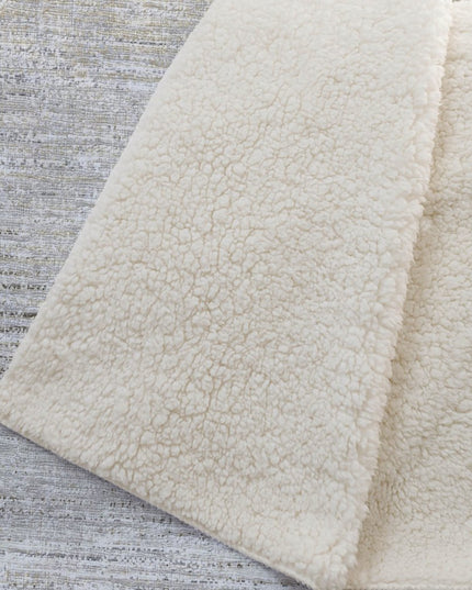 50" X 70" Beige And Ivory Abstract Polyester Woven Plush Throw Blanket