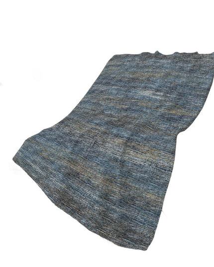 50" X 70" Blue And Gold Abstract Polyester Woven Plush Throw Blanket