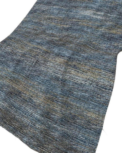 50" X 70" Blue And Gold Abstract Polyester Woven Plush Throw Blanket