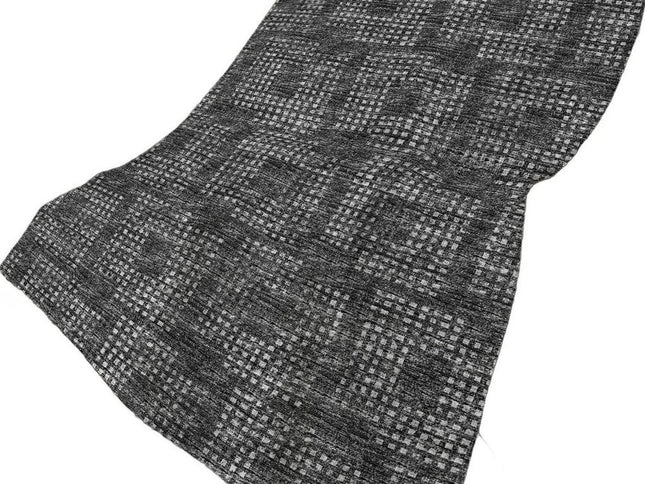 50" X 70" Black And Silver Geometric Polyester Woven Plush Throw Blanket