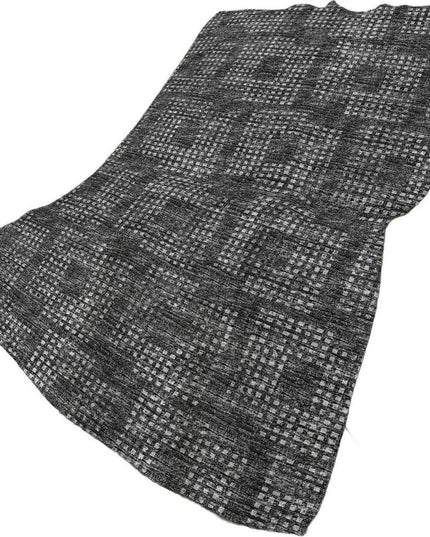 50" X 70" Black And Silver Geometric Polyester Woven Plush Throw Blanket