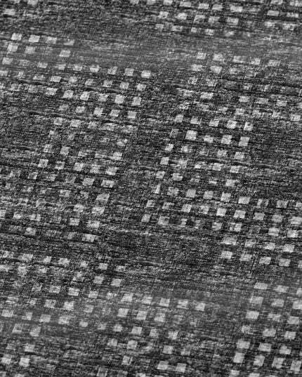 50" X 70" Black And Silver Geometric Polyester Woven Plush Throw Blanket