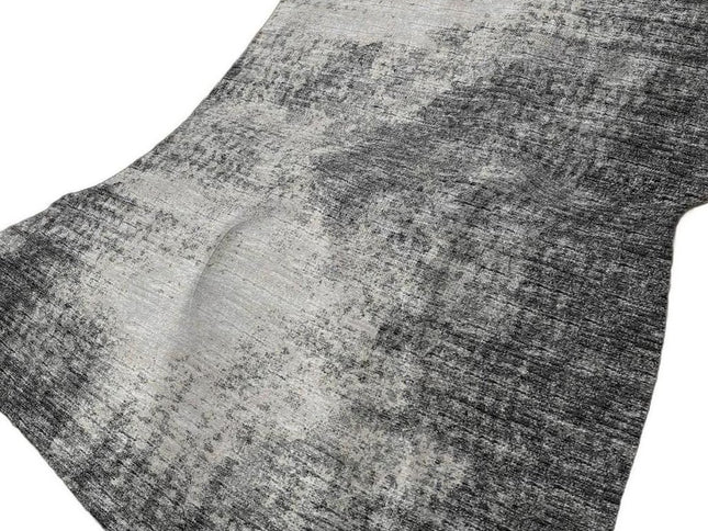 50" X 70" Black And Beige Abstract Polyester Woven Plush Throw Blanket