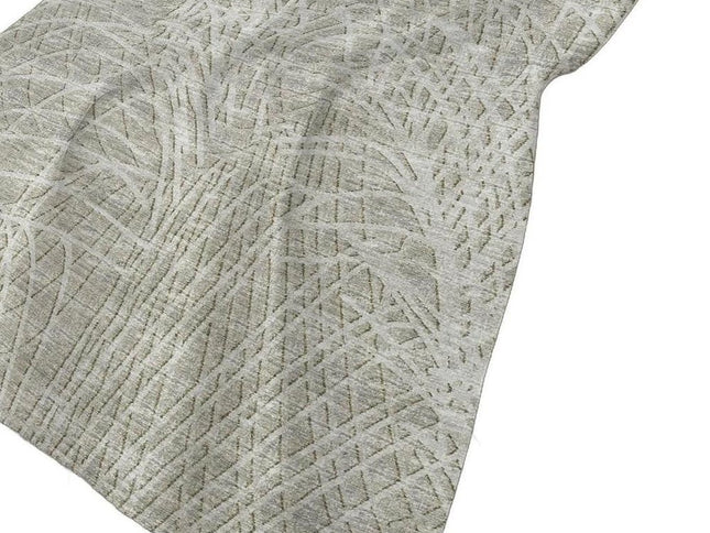 50" X 70" Beige And Gray Abstract Polyester Woven Plush Throw Blanket