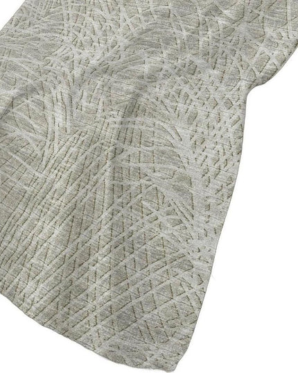 50" X 70" Beige And Gray Abstract Polyester Woven Plush Throw Blanket