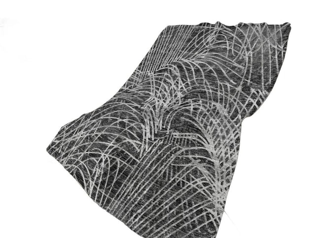 50" X 70" Charcoal And Gray Abstract Polyester Woven Plush Throw Blanket