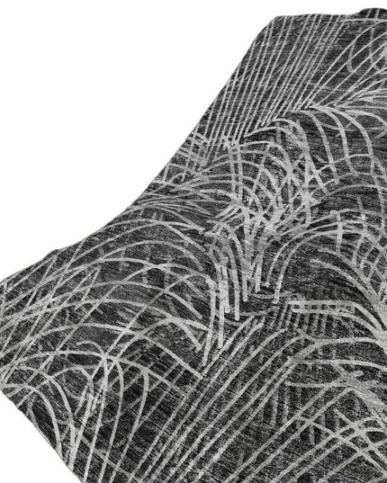 50" X 70" Charcoal And Gray Abstract Polyester Woven Plush Throw Blanket