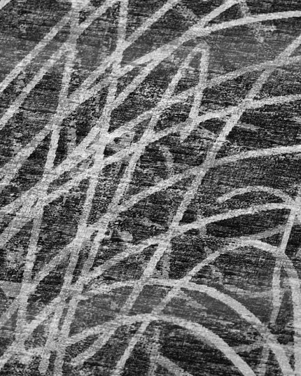 50" X 70" Charcoal And Gray Abstract Polyester Woven Plush Throw Blanket