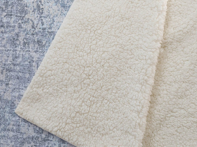 50" X 70" Blue And Beige Abstract Polyester Woven Plush Throw Blanket