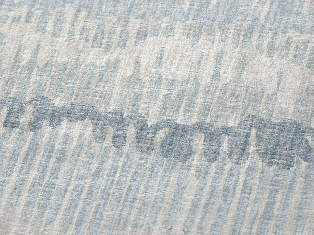 50" X 70" Blue And Beige Abstract Polyester Woven Plush Throw Blanket