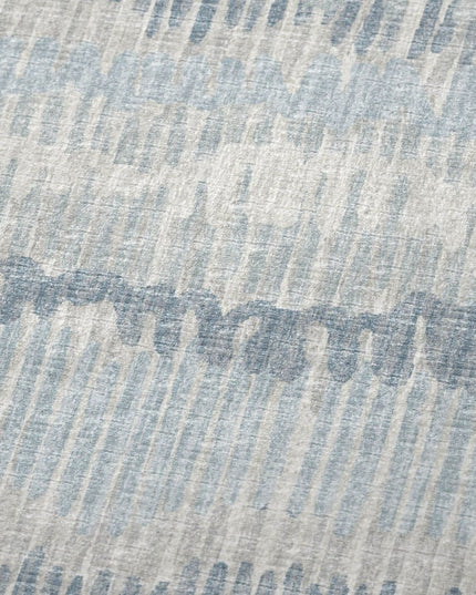 50" X 70" Blue And Beige Abstract Polyester Woven Plush Throw Blanket