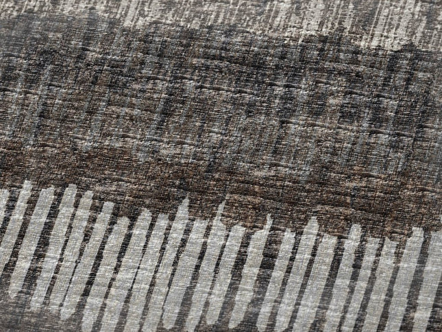 50" X 70" Brown And Beige Abstract Polyester Woven Plush Throw Blanket