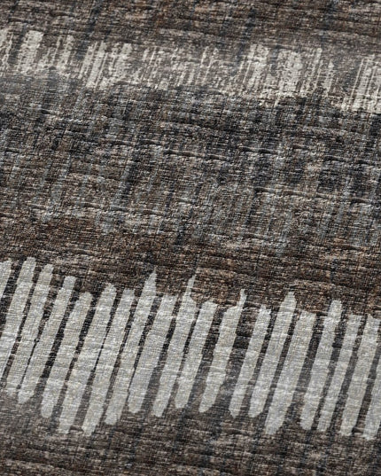 50" X 70" Brown And Beige Abstract Polyester Woven Plush Throw Blanket