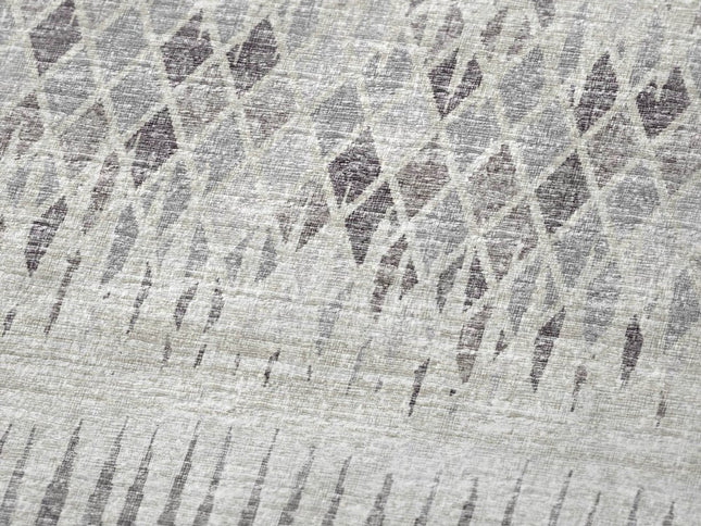 50" X 70" Beige And Gray Geometric Polyester Woven Plush Throw Blanket