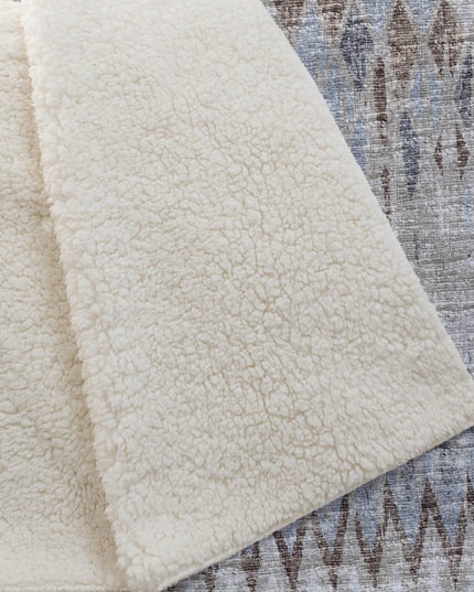 50" X 70" Blue And Gray Geometric Polyester Woven Plush Throw Blanket