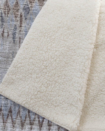 50" X 70" Blue And Gray Geometric Polyester Woven Plush Throw Blanket