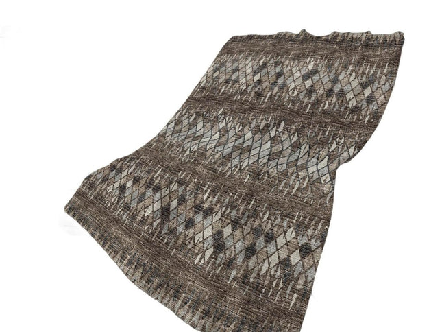 50" X 70" Brown And Beige Geometric Polyester Woven Plush Throw Blanket