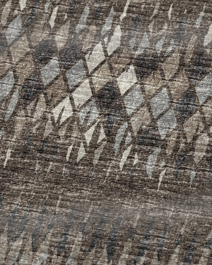 50" X 70" Brown And Beige Geometric Polyester Woven Plush Throw Blanket