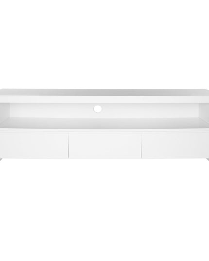 59" White Enclosed and Open Storage TV Stand