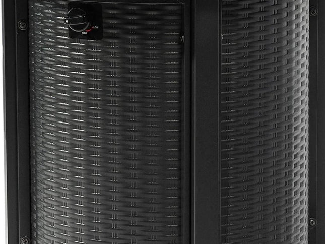 50000 BTU 30" Black And Brown Steel Propane Round Fire Pit Table