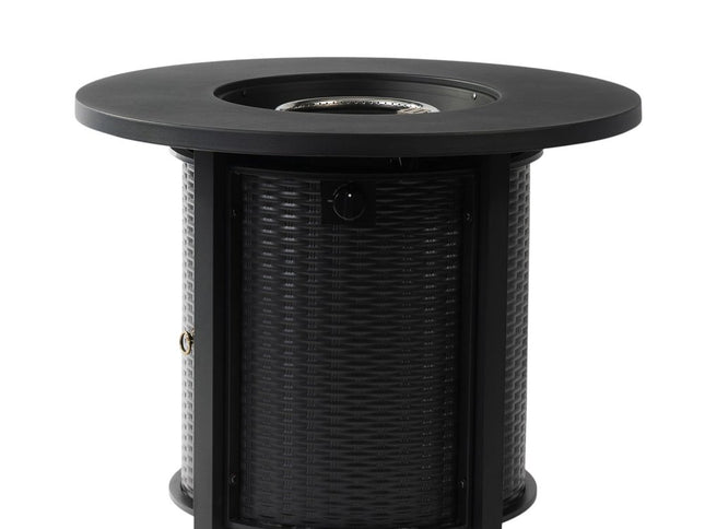 50000 BTU 32" Black Steel Propane Round Fire Pit Table
