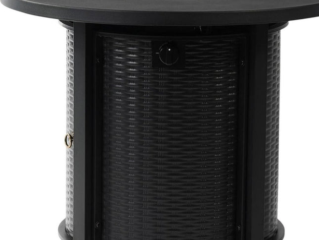 50000 BTU 32" Black Steel Propane Round Fire Pit Table